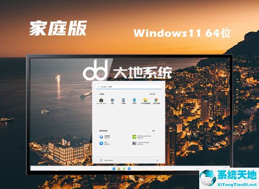 大地系統(tǒng) ISO Win11 64位簡(jiǎn)潔家庭版 v2022.08